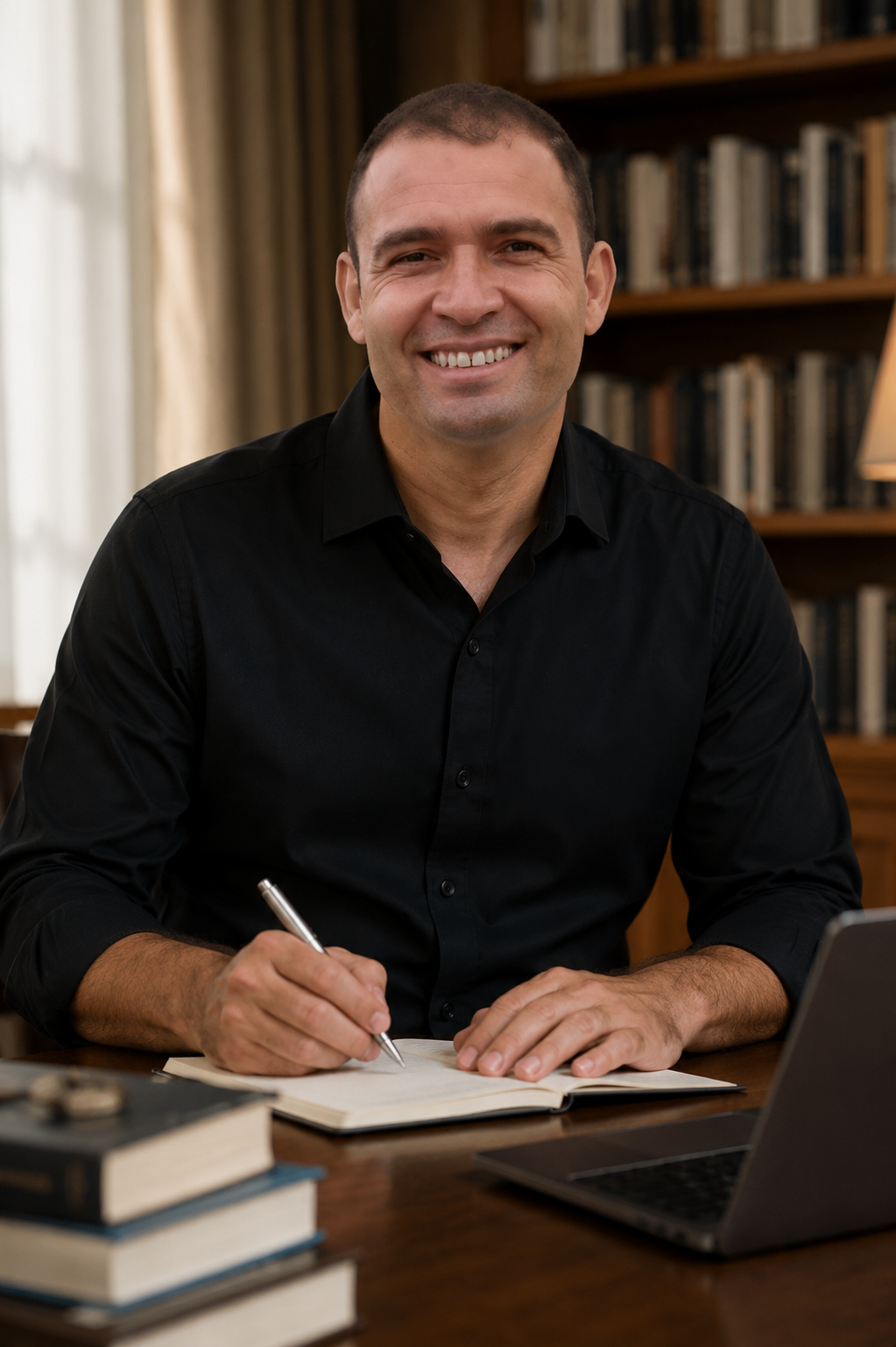 Jeson Damasceno em seu ambiente de trabalho